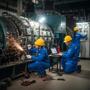 Bảo trì máy phát điện để đảm bảo hiệu suất hoạt động.